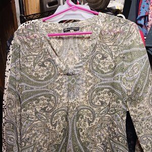 Rose and olive blouse